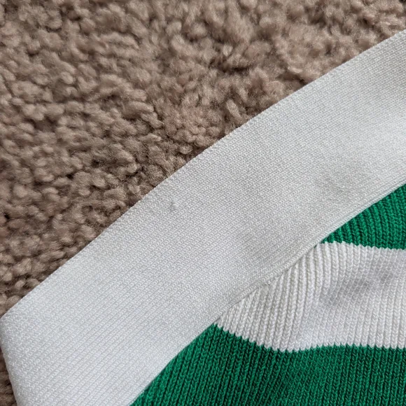 Aritzia Babaton White Gloss Green Sculpt Knit Criss Cross Cropped Tank Small - Picture 9 of 11